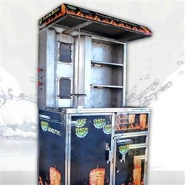 gas shawarma machine with cabinet